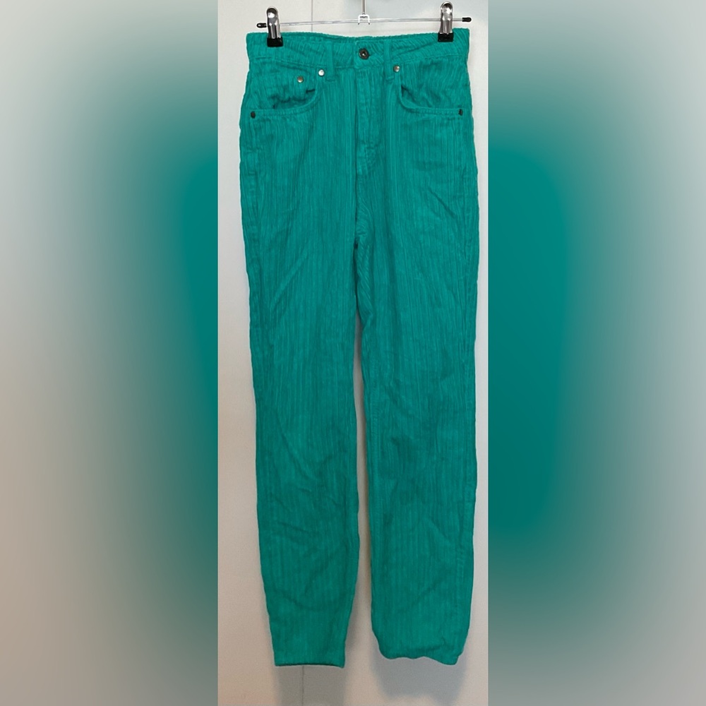 Ragged priest turquoise corduroy jeans size 26 waist